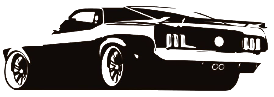 Klasik muscle car silüeti